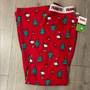 Peanuts Festive Red  Pajama Bottoms